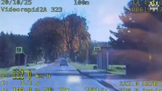 18-latek przekroczył prędkość o 72 km/h. Policja zabrała mu prawo jazdy