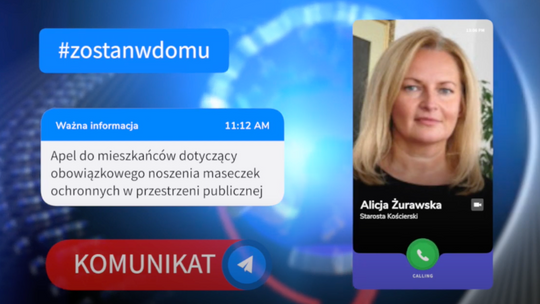 Apel Starosty Kościerskiego- Załóżmy maseczki ochronne !