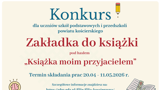 Biblioteka Pedagogiczna w Kościerzynie zaprasza na konkurs zakładek – już 9. edycja zabawy!