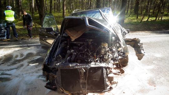 "Czołówka" w Łubianie. Dwie osoby trafiły do szpitala