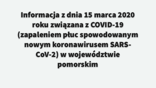 Informacja o COVID-19 w woj.pomorskim