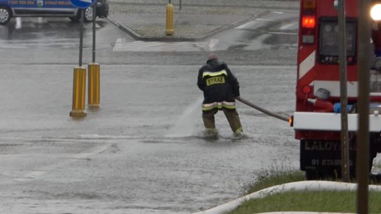 Intensywne opady nad Kościerzyną - miasto ponownie zalane