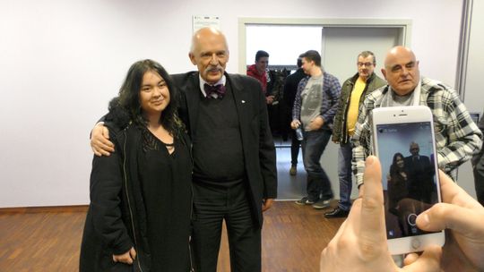 Janusz Korwin-Mikke spotkał się z mieszkańcami Kościerzyny 