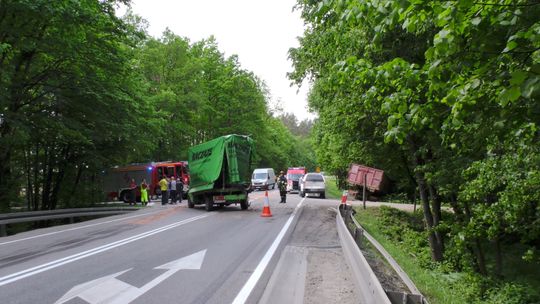 Kolizja na trasie Kościerzyna-Korne