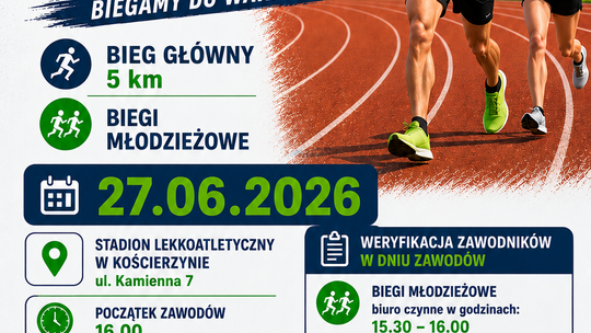 Kościerska Piątka na Stadionie Lekkoatletycznym. Trwają zapisy na bieg