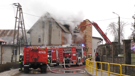 Lipusz. Pożar i ewakuacja rodziny
