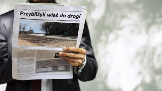 Majstersztyk na terenie Gminy Kościerzyna. "Ktoś" przybliżył wieś do drogi