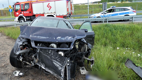 Mercedesem uderzył w Audi