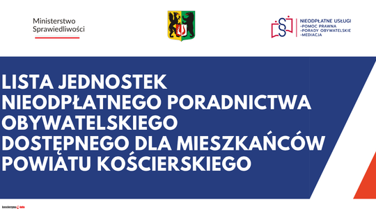 Nieodpłatne poradnictwo dla mieszkańców Powiatu Kościerskiego - sprawdź, gdzie możesz uzyskać pomoc