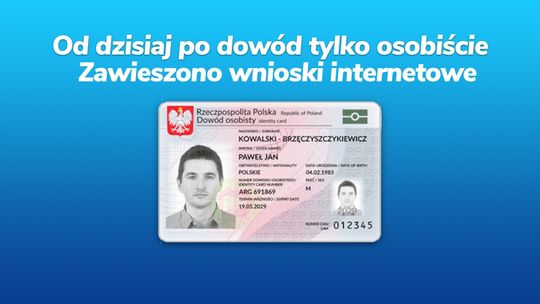 Od dzisiaj nie złożysz wniosku o dowód przez internet