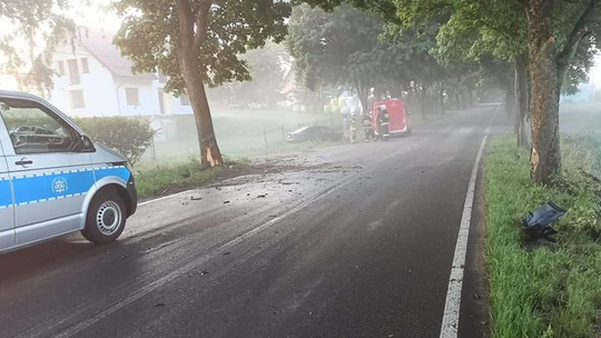 Po pijaku samochodem w drzewo