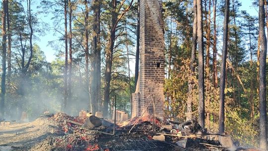 Pożar domków we Wdzydzach
