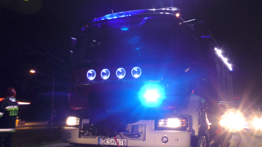 Kościerzyna.Spalił się samochód dostawczy