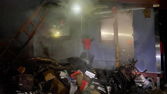 Spłonęły dwa domki letniskowe