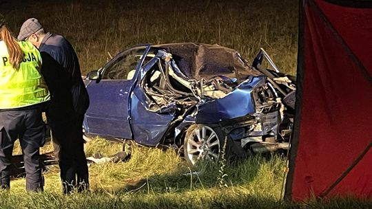 Tragedia w Kłobuczynie na DK20.Dwie osoby nie żyją