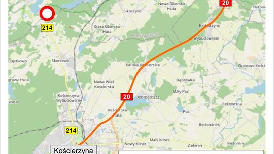 Uwaga kierowcy! Droga DW214 między Stężycą a Kościerzyną przejezdna od 6 grudnia