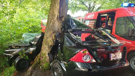 Wypadek na trasie Nowa Karczma-Egiertowo 