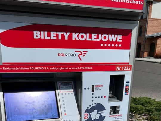 Biletomat na kościerskim dworcu