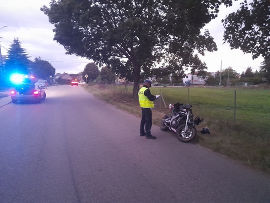 Pijany motocyklista wjechał w płot