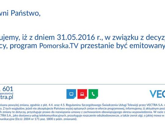 Pomorska TV kończy nadawanie