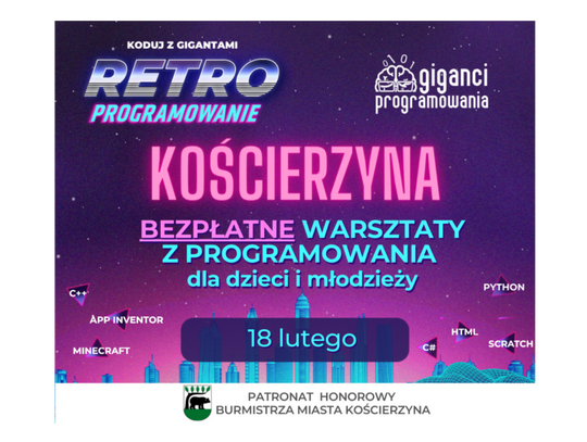 Startują bezpłatne warsztaty “Koduj z Gigantami - Retroprogramowanie”.