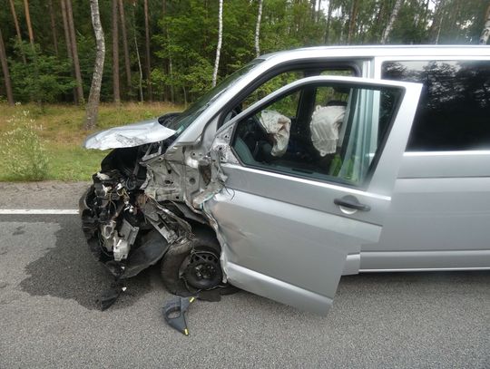 Wypadek na drodze krajowej nr 20: Jedna osoba trafiła do szpitala