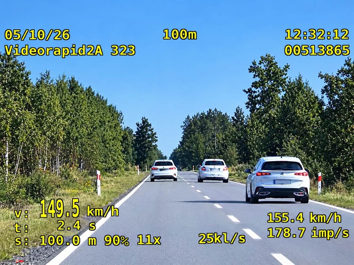 Blisko 150 km/h przy ograniczeniu do 90. 18-latek w Audi zatrzymany na DK20