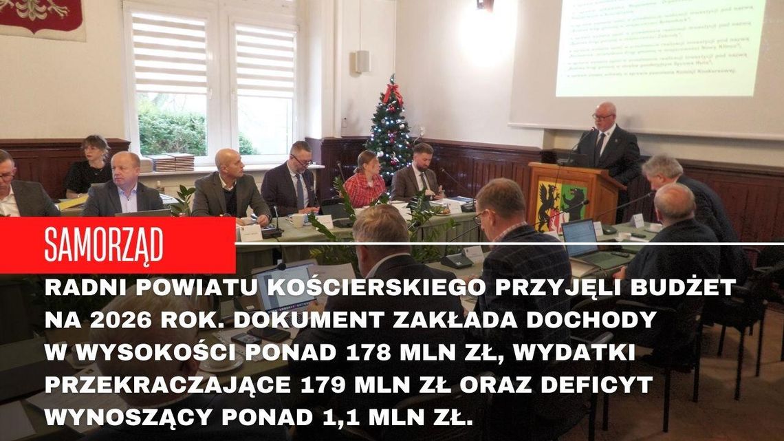 Budżet Powiatu Kościerskiego na 2026 rok przyjęty