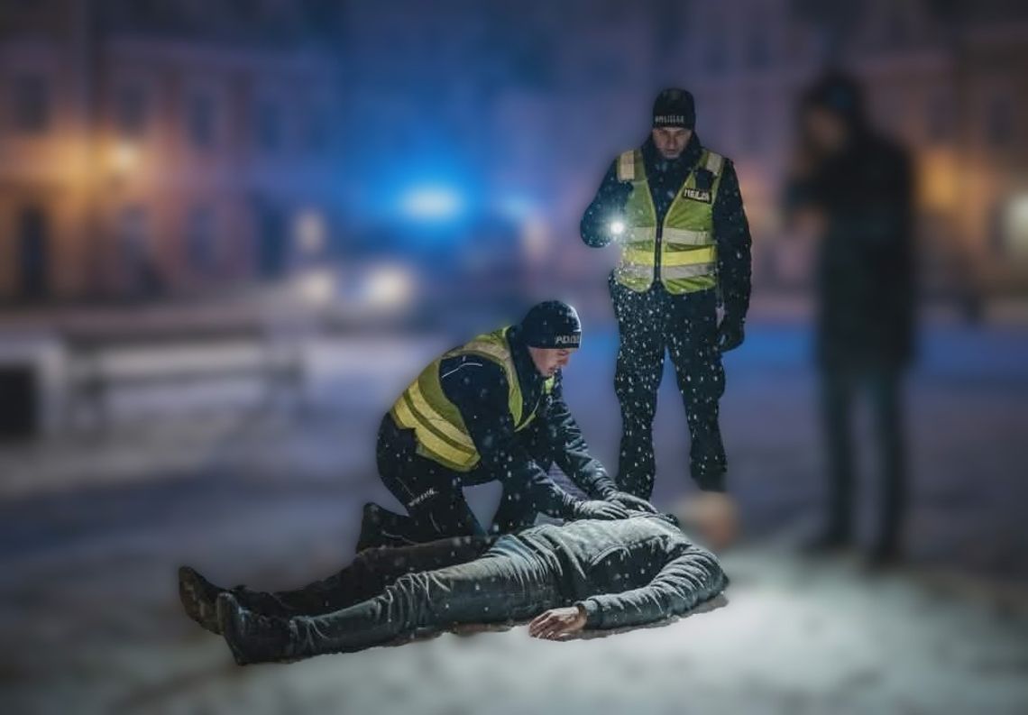 Czujny mieszkaniec uratował życie 43-latka leżącego w śniegu