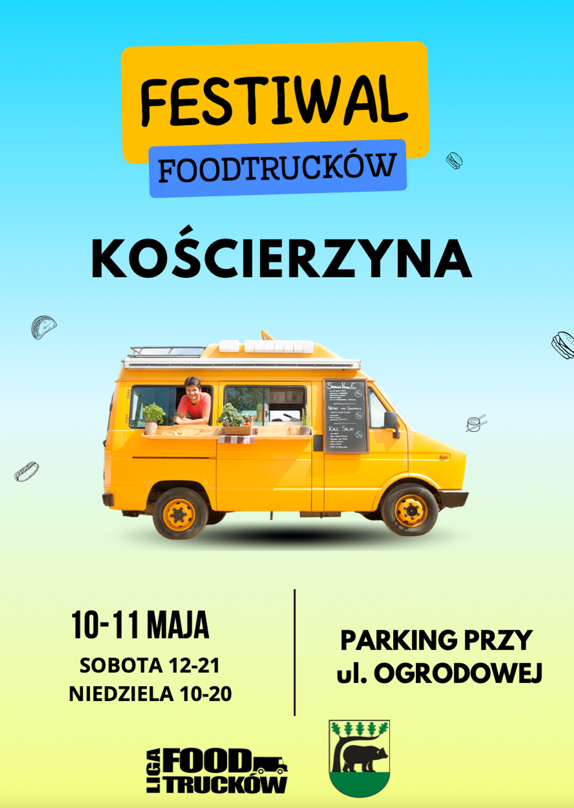 Festiwal Foodtrucków na parkingu przy ul. Ogrodowej w Kościerzynie – Smaki Świata na Wyciągnięcie Ręki