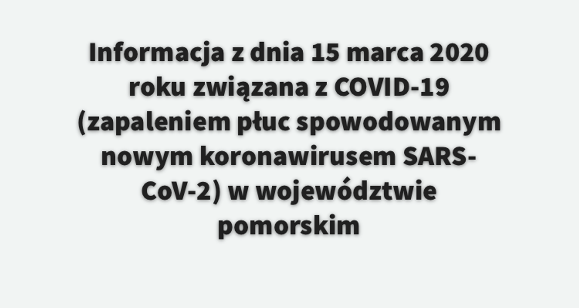 Informacja o COVID-19 w woj.pomorskim