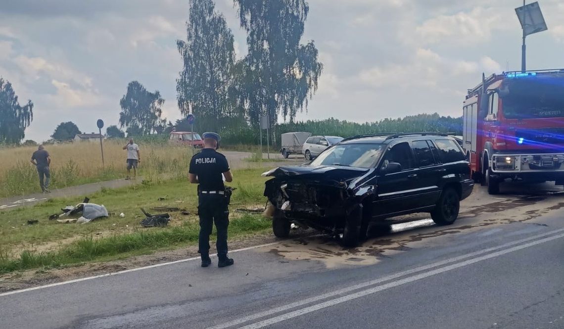 Jeepem uderzył w Forda