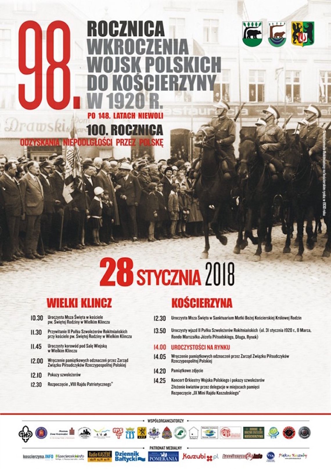 Już w niedzielę 98. rocznica wkroczenia Wojsk Polskich do Kościerzyny