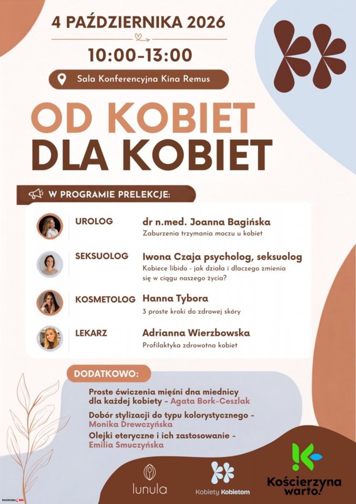 Konferencja „Od kobiet dla kobiet” w Kościerzynie. Urolog i seksuolog w Kinie Remus Konferencja „Od kobiet dla kobiet” w Kościerzynie. Urolog i seksuolog w Kinie Remus