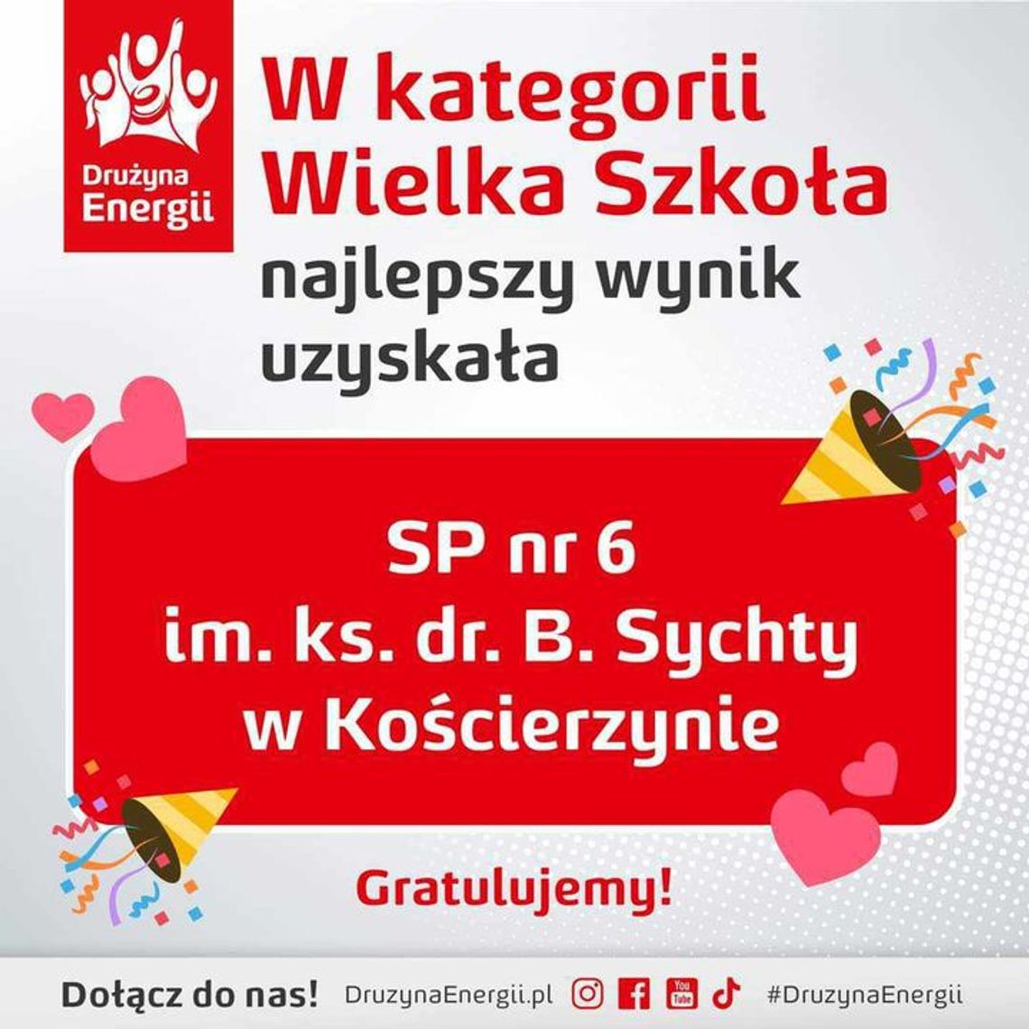 Kościerska SP nr 6 w czołówce Drużyny Energii: Wyjazd do Gdańska i 15 tys. zł na sprzęt!