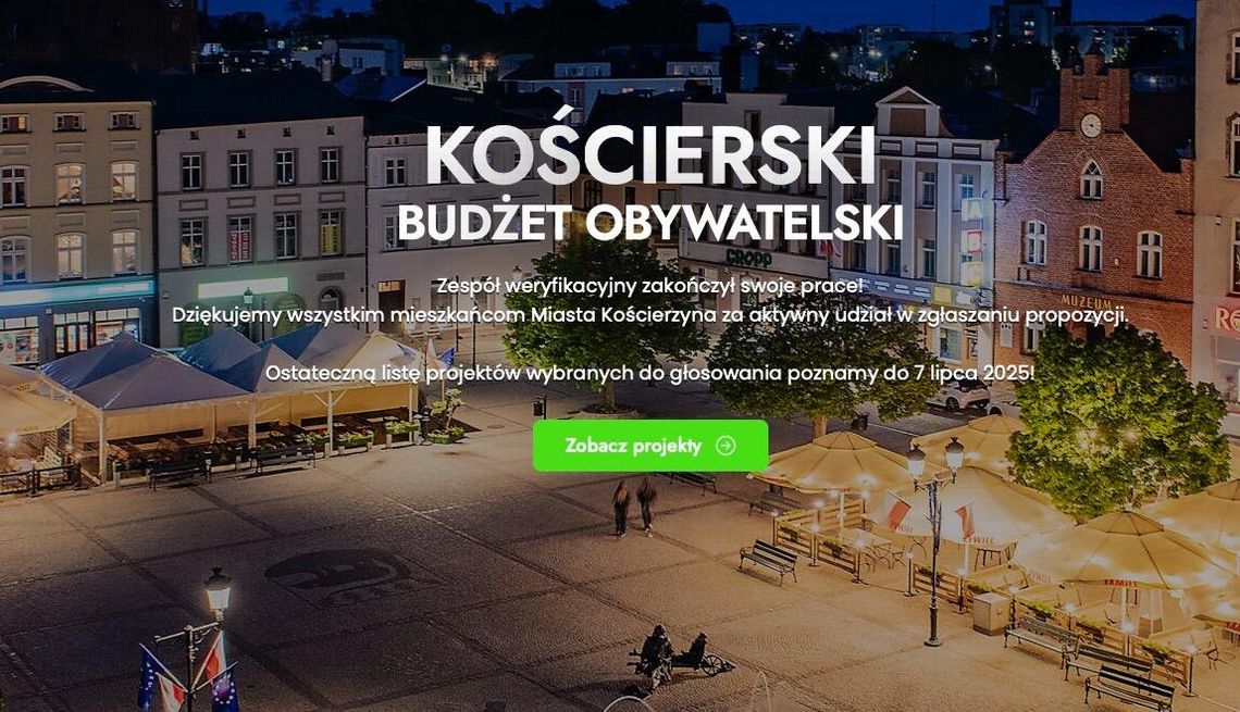Kościerski Budżet Obywatelski 2025: szansa na zmianę w mieście! Sprawdź, które projekty idą do głosowania