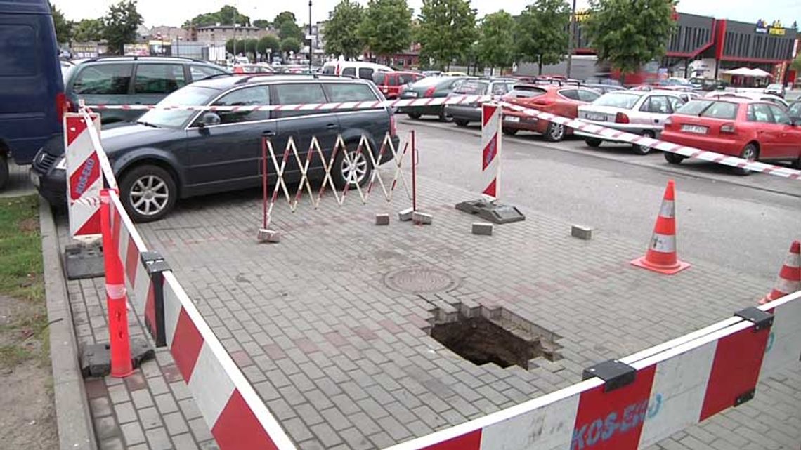 Kościerzyna: zapadł się parking przy Ogrodowej