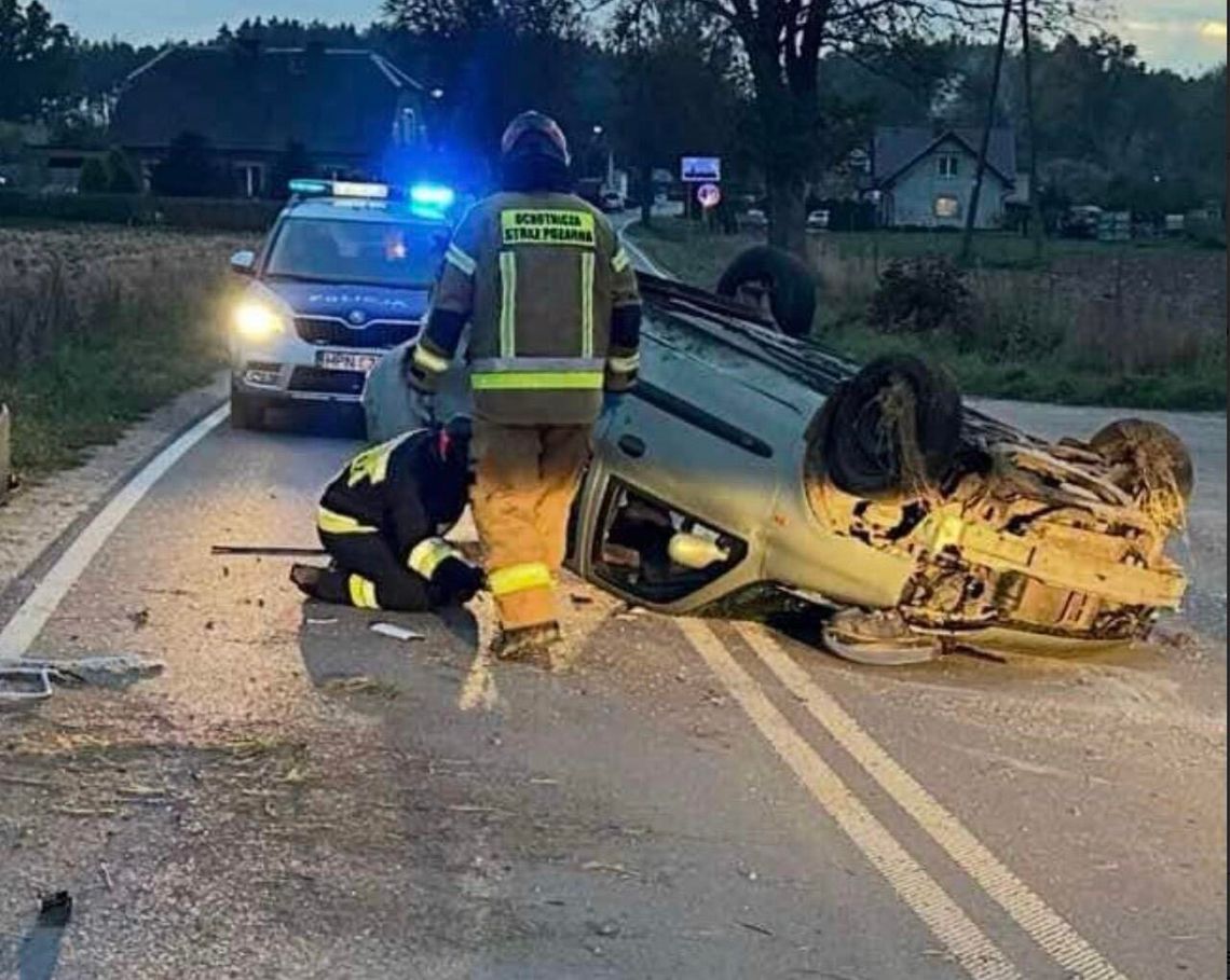 Nietrzeźwy kierowca dachował w Starym Barkoczynie