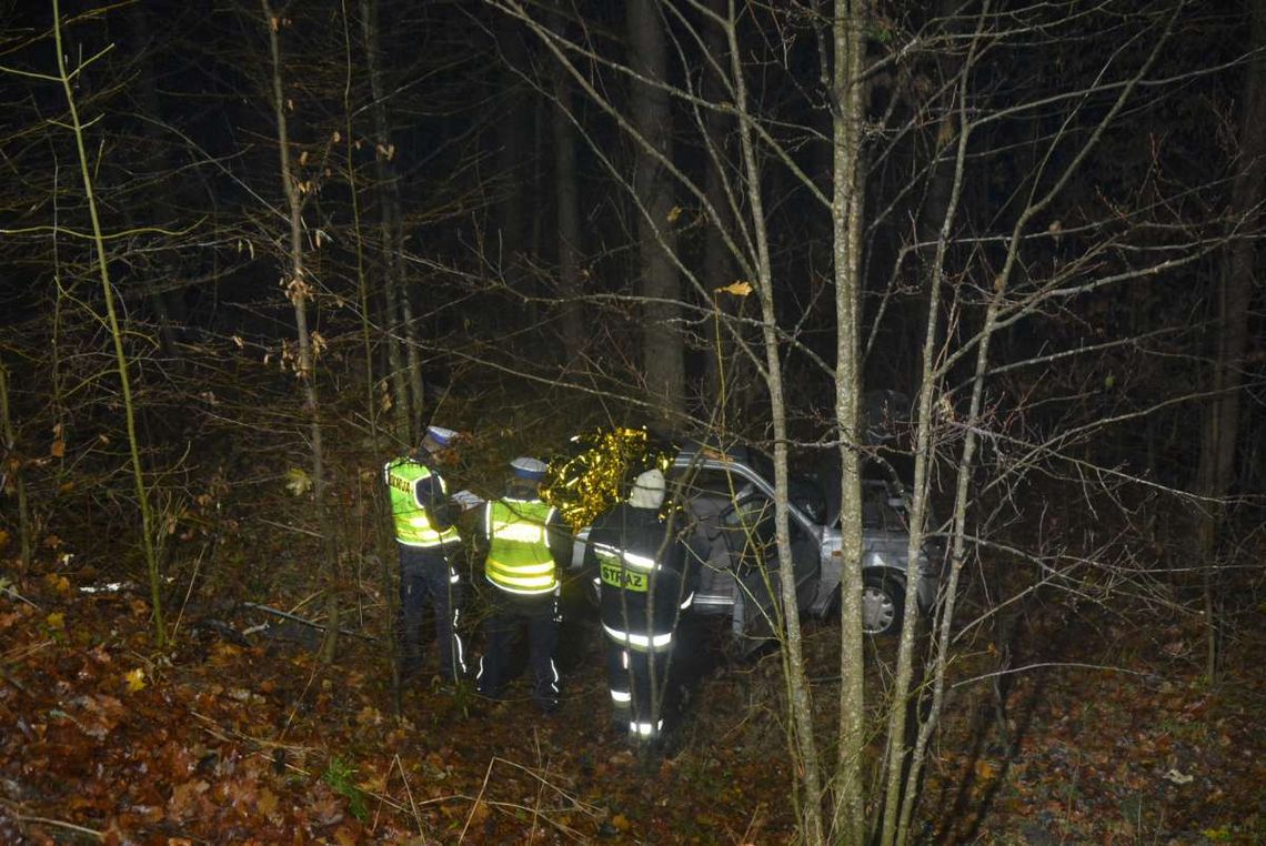 Nowa Karczma - Skrzydłowo. Pijana 19-latka wjechała w drzewo. Pasażer zginął na miejscu