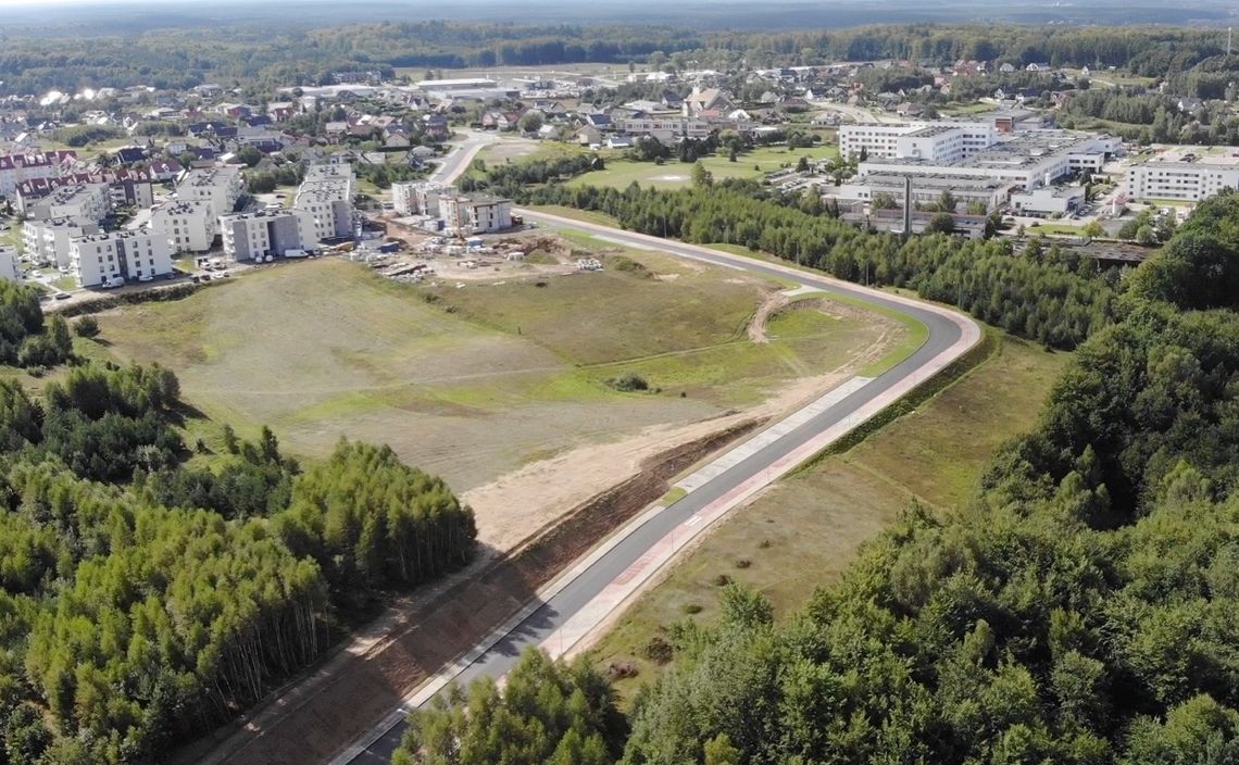 Nowa ulica w Kościerzynie na finiszu budowy