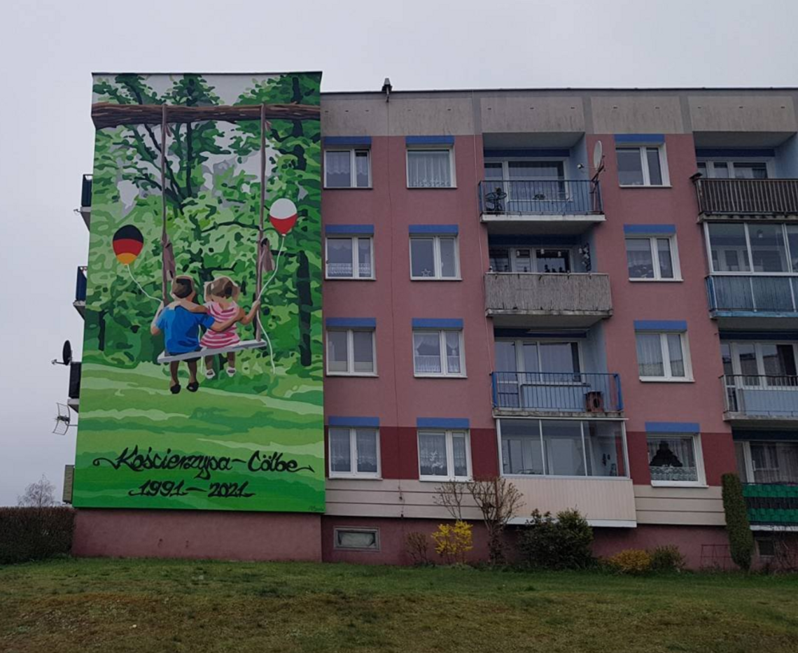Pamiątkowy mural w Łubianie. Co przedstawia ?