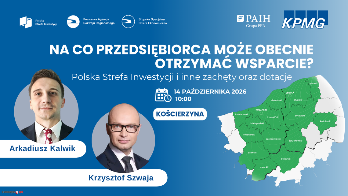 Podatki za 2026 i nowe zasady od 2027. Bezpłatne spotkanie dla przedsiębiorców w Kościerzynie Spotkanie dla przedsiębiorców o rozliczeniach podatkowych za 2026 rok w Hotelu Bazuny w Kościerzynie