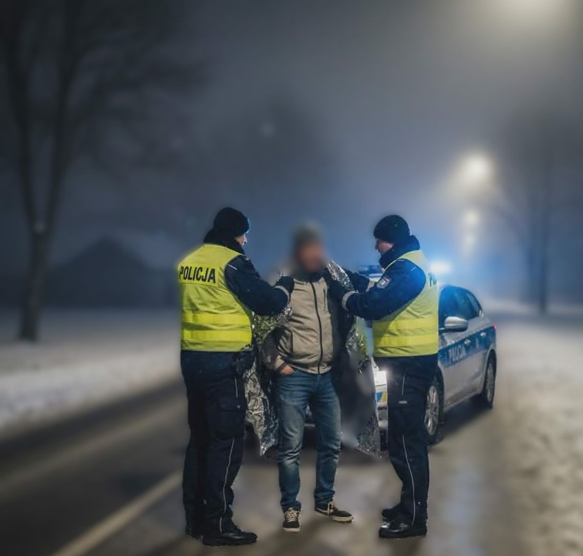 Policjanci z Dziemian uratowali zmarzniętego 44-latka z Gdańska