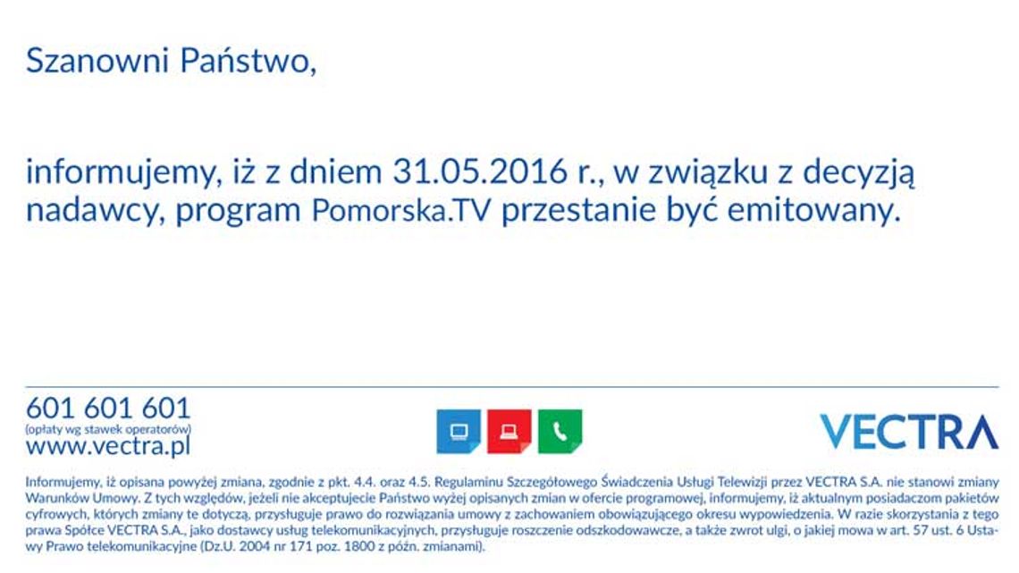 Pomorska TV kończy nadawanie