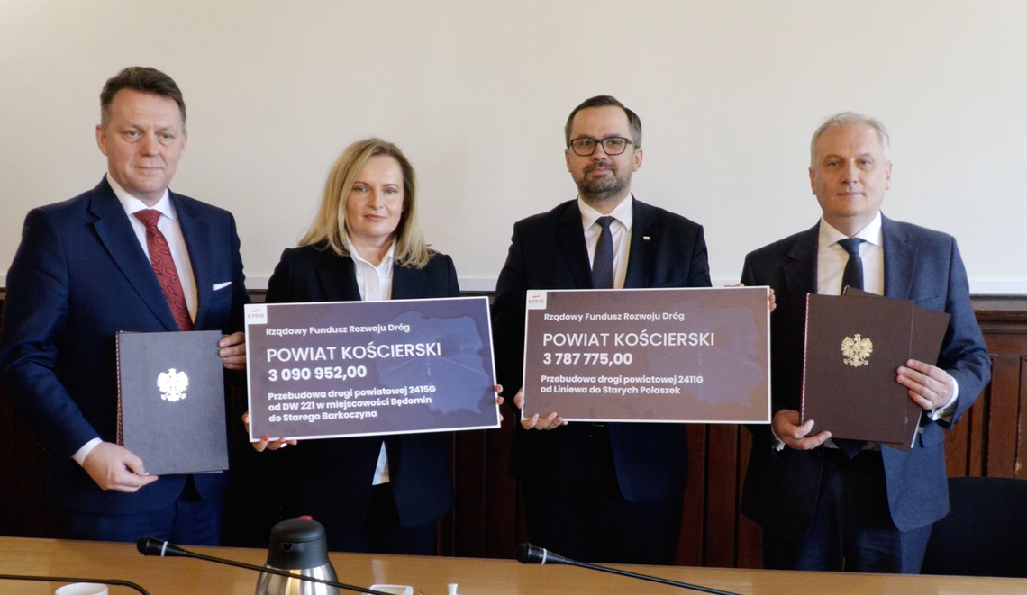 Powiat Kościerski. Są kolejne środki na drogi 
