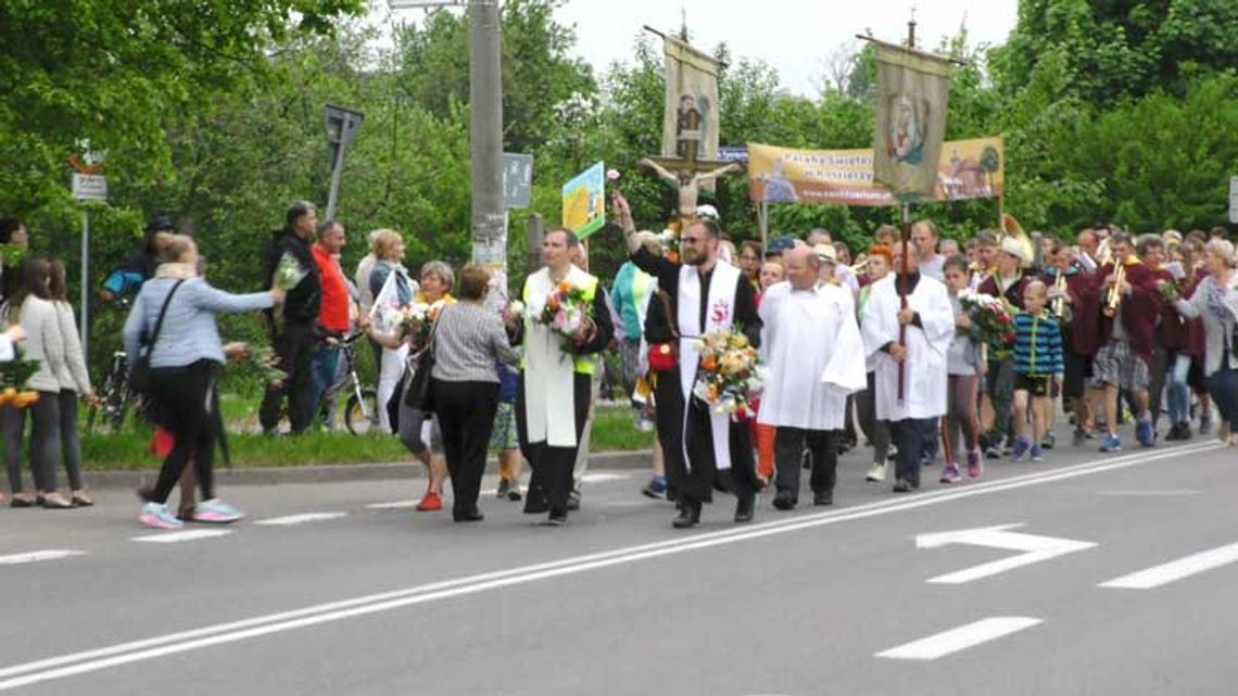 Powitanie pielgrzymów wracających z Wejherowa