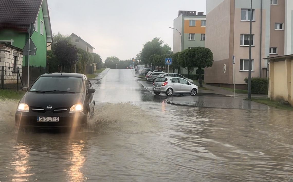Powódź błyskawiczna w Kościerzynie.100 litrów na metr kwadratowy