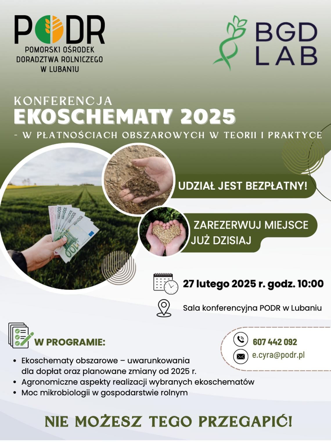 Rolniku, sprawdź, co się zmieni w dopłatach! Konferencja Ekoschematy 2025