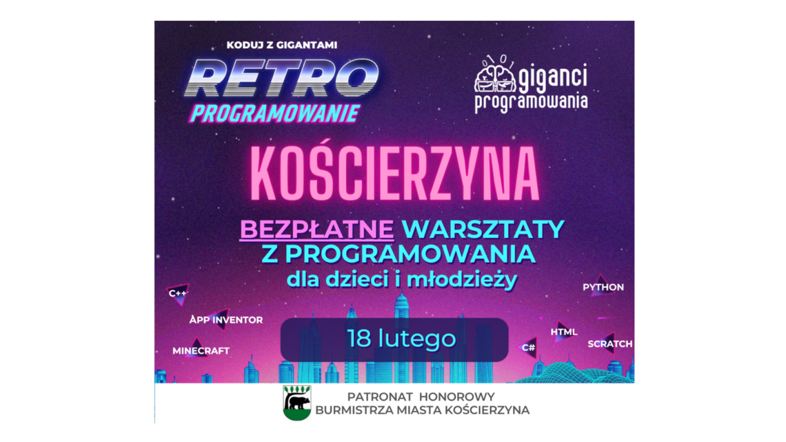 Startują bezpłatne warsztaty “Koduj z Gigantami - Retroprogramowanie”.