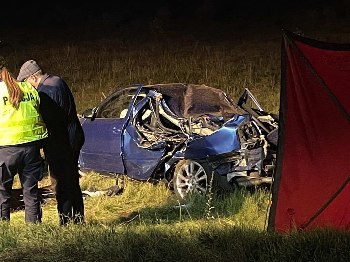 Tragedia w Kłobuczynie na DK20.Dwie osoby nie żyją